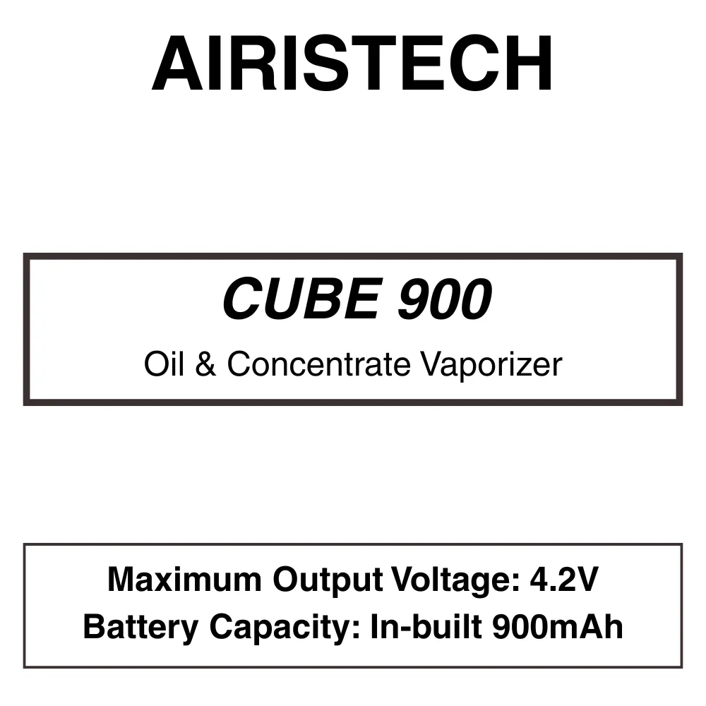 Airistech – Cube 900 – Concentrate Vaporiser – 900mAh – Dual Charging Port