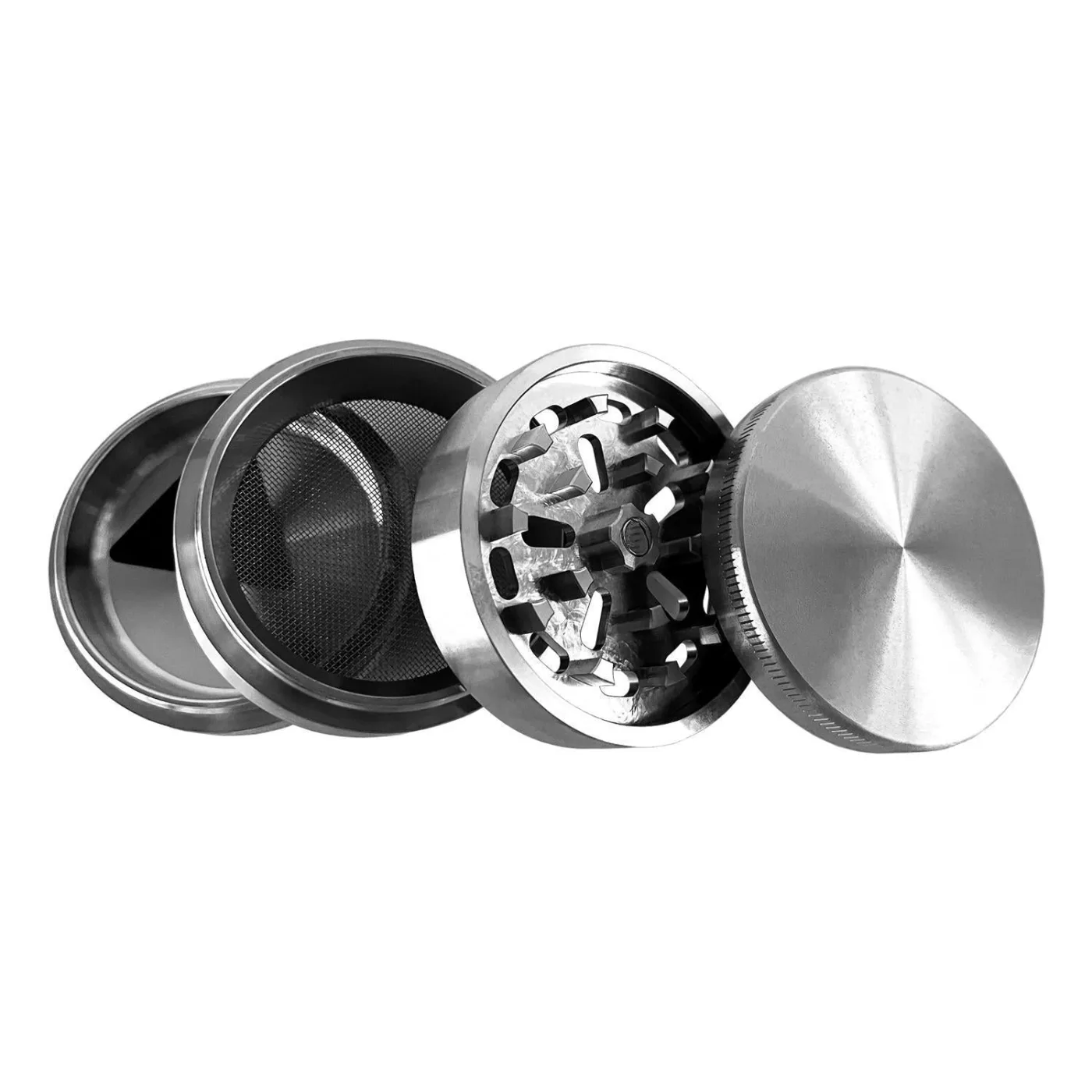 Atomic Edelstahl Grinder 4-teilig 64mm