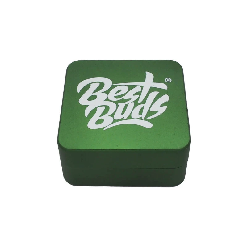 Best Buds Flaches Quadrat Aluminium Grinder 2 Teile (50 mm)