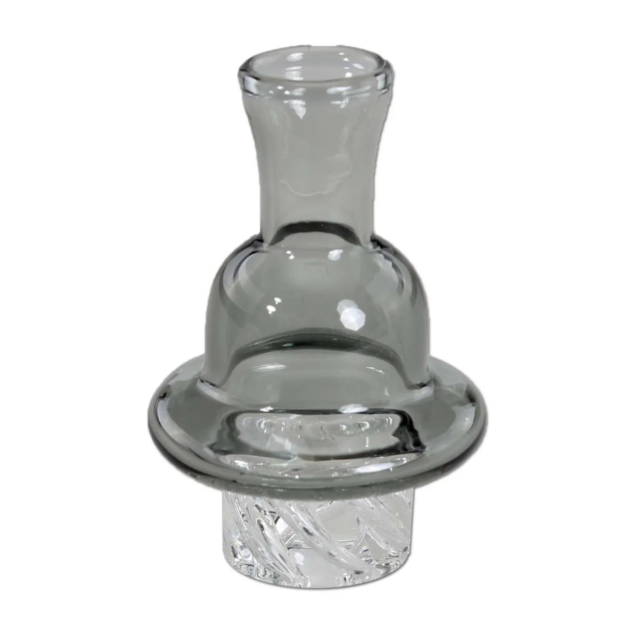 Black Leaf Carb Cap Spinner Clear Glass