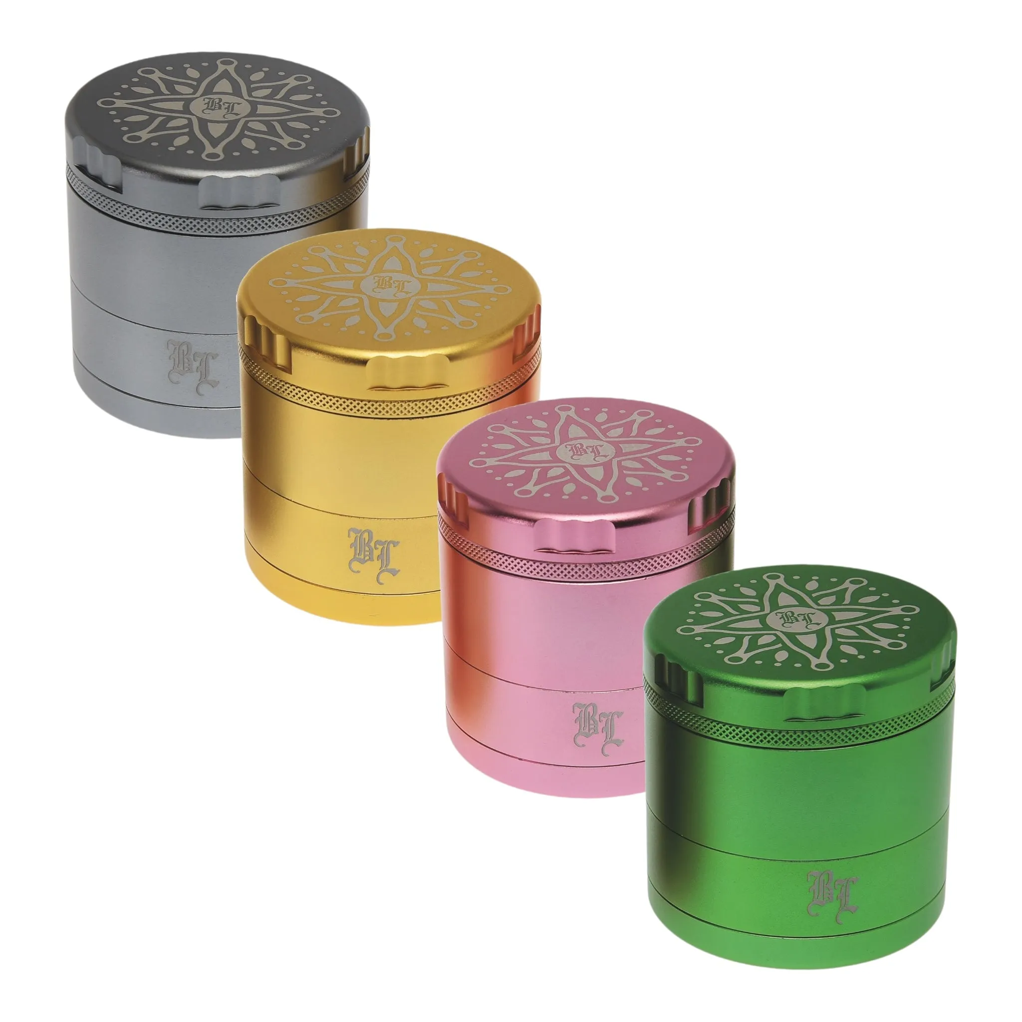 Black Leaf CNC Flower Grinder 5-Piece - Various Colors
