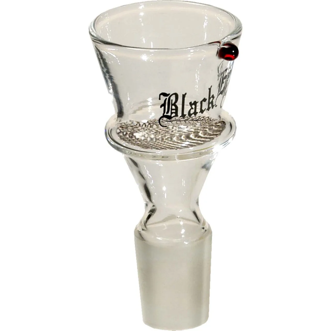 Black Leaf Glass Bowl with Screen Groove 25 mm