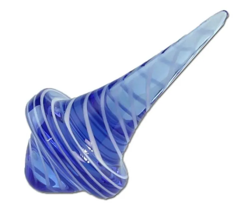 Black Leaf Glass Carb Cap Dabber Spiral
