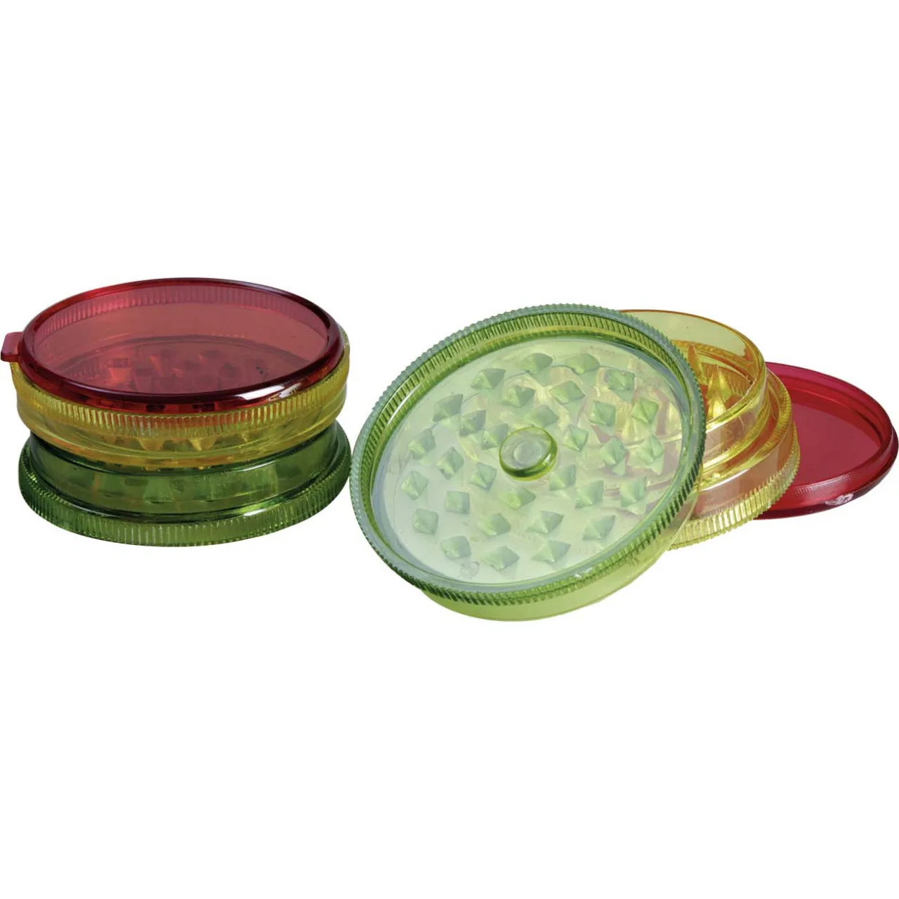 Black Leaf Rasta Plastic Grinder 3-Piece 60 mm