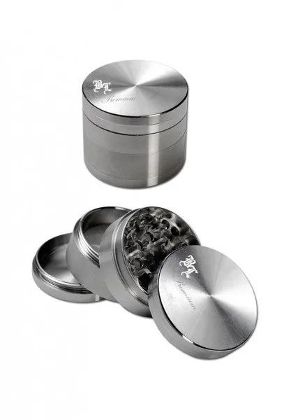 Black Leaf Stainless Steel Grinder 4-Part