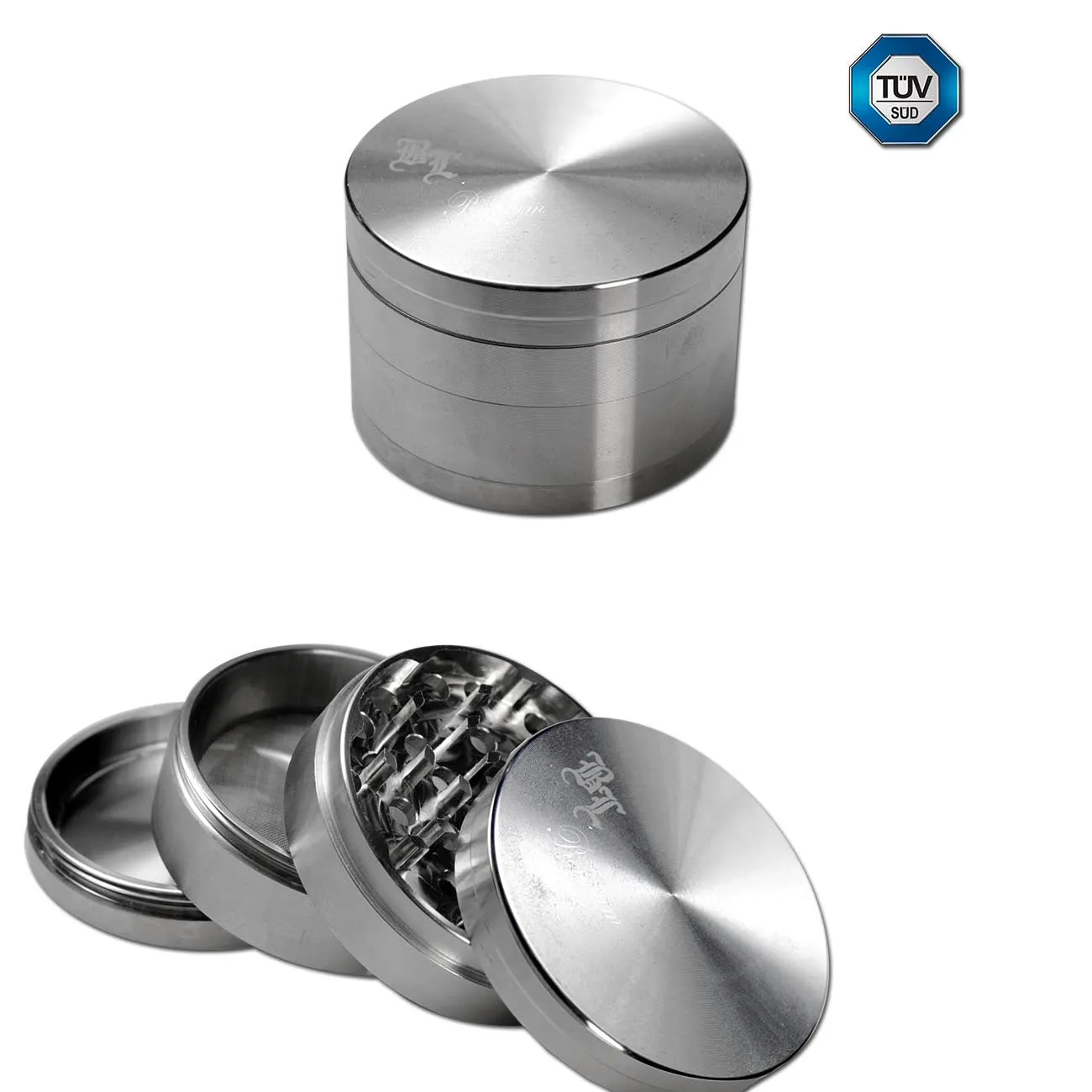 Black Leaf Stainless Steel Grinder 4-Piece Ø 59 mm