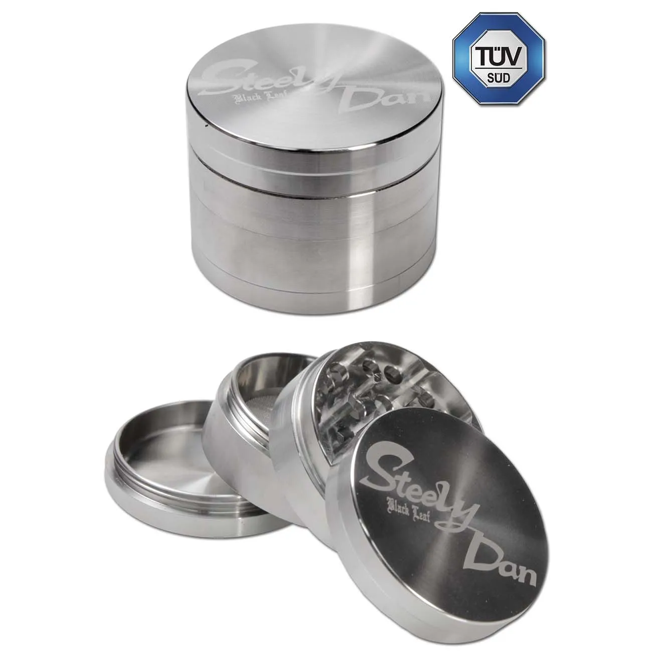 Black Leaf Steely Dan Stainless Steel Grinder 4-pcs Ø 49mm / Height: 37mm
