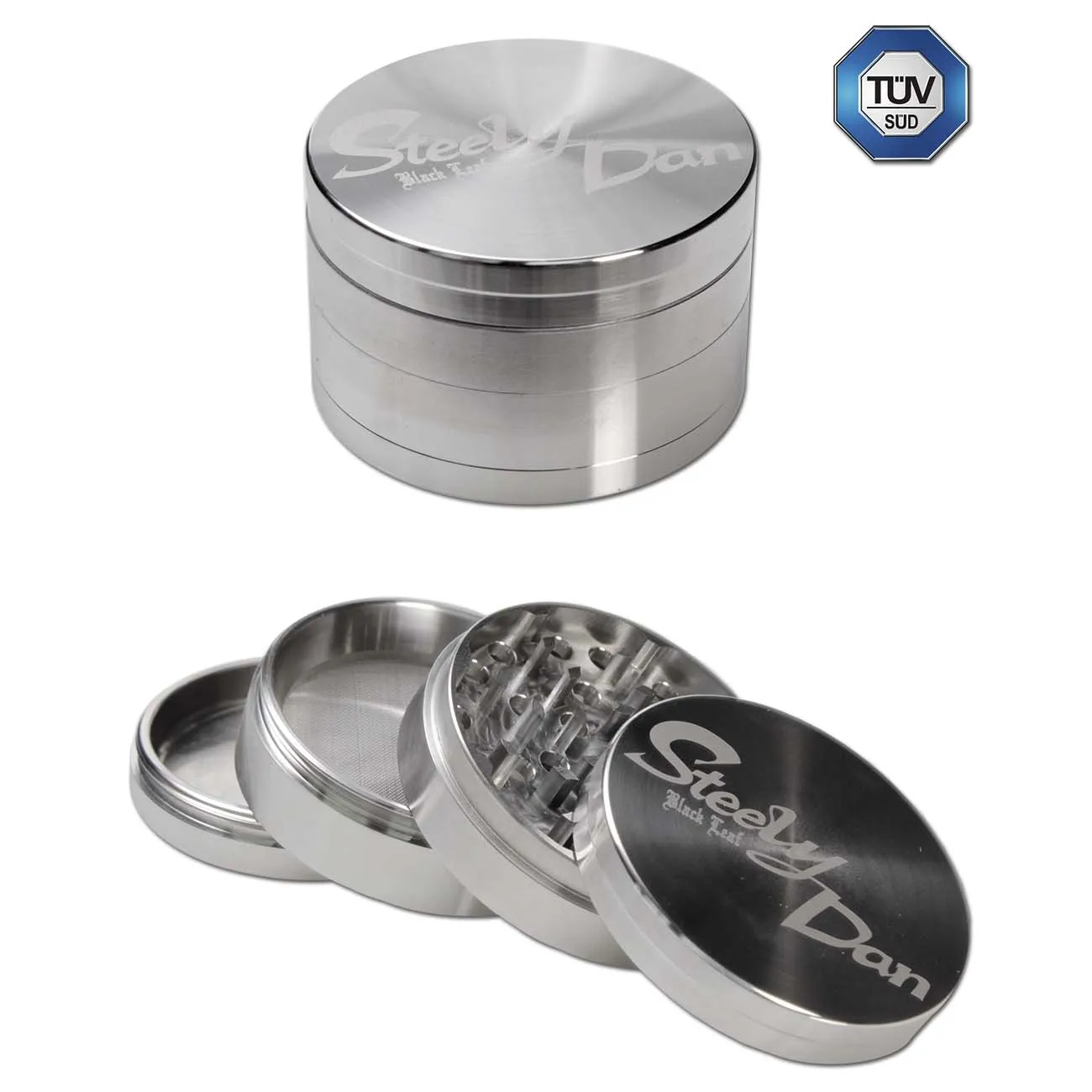 Black Leaf Steely Dan Stainless Steel Grinder 4-pcs Ø59mm / Height: 37mm