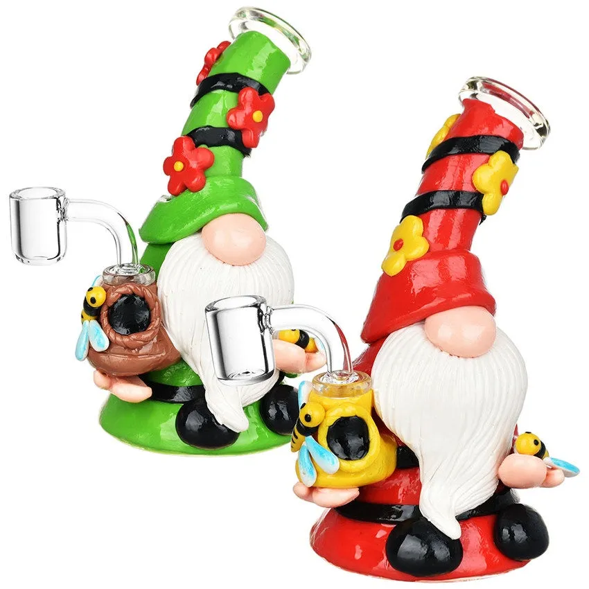 CaliConnected 7" Flower Gnome Glass & Enamel Dab Rig