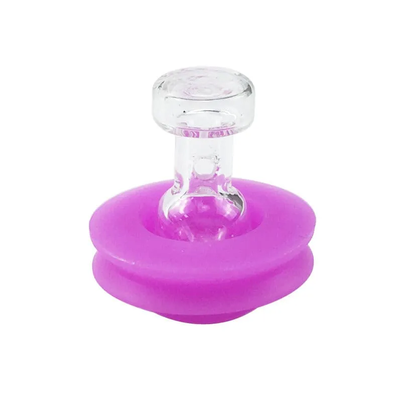 Clear Ball Cap with Tap for Peak pro and JCVAP chambers -Pink
