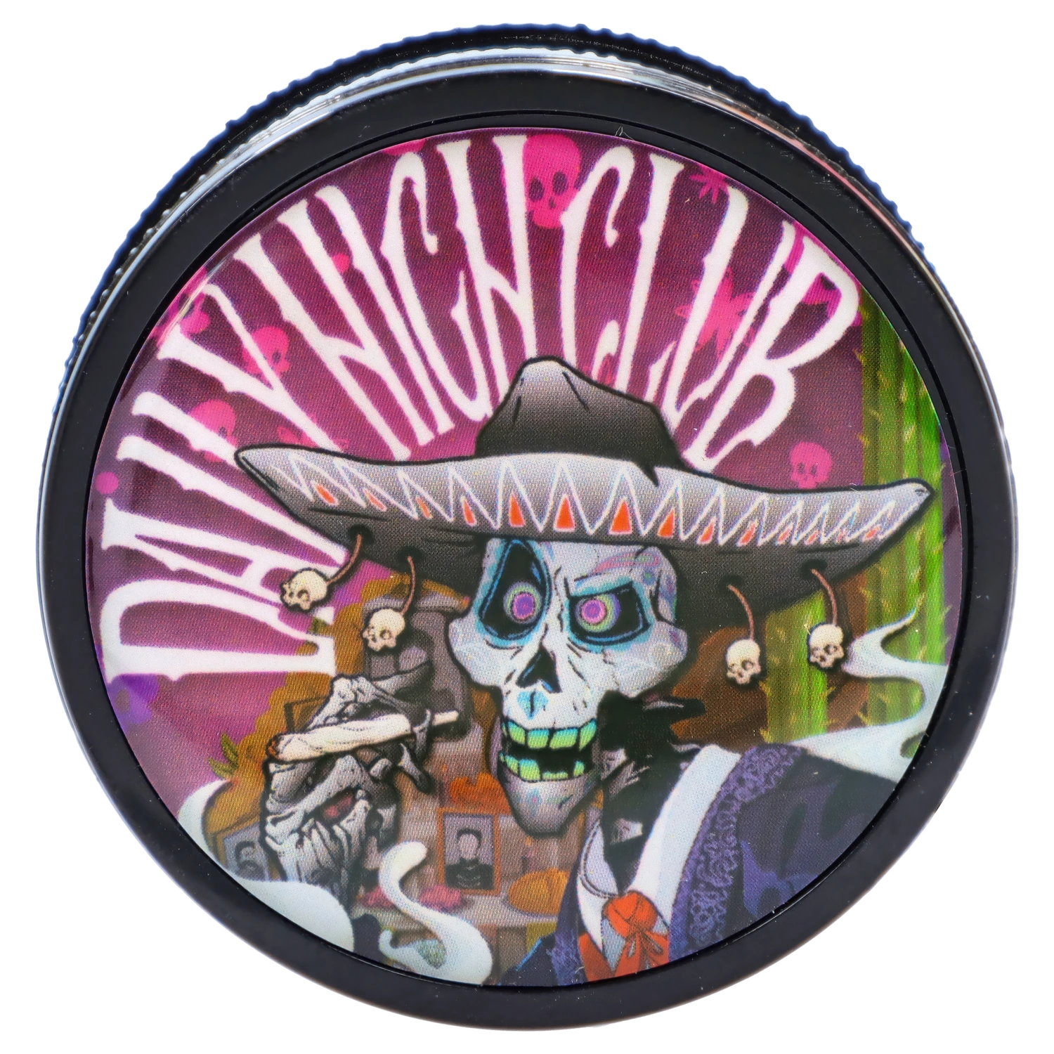 DankStop Black Skull Mini Travel Grinder