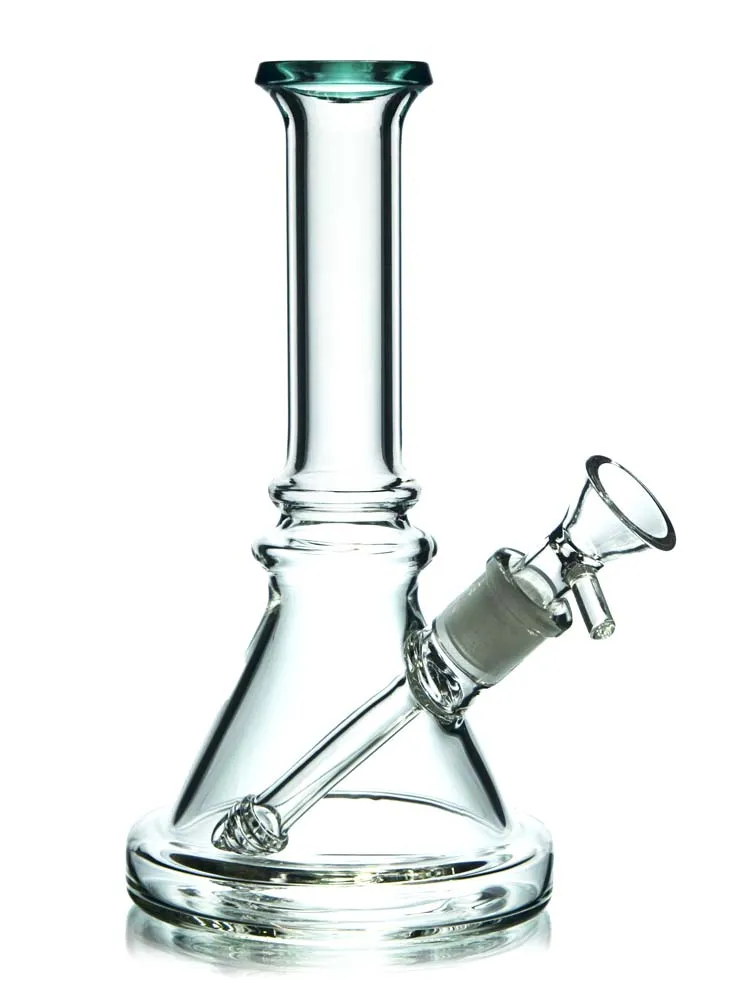 Diamond Glass Beaker Bong with Fixed Downstem