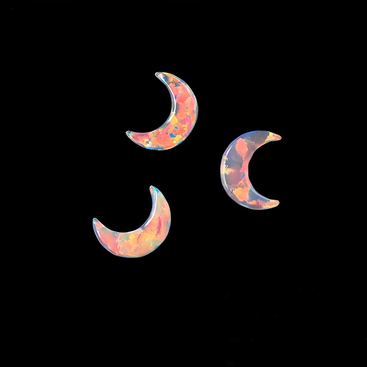 Double-sided Moon Opal Pearls