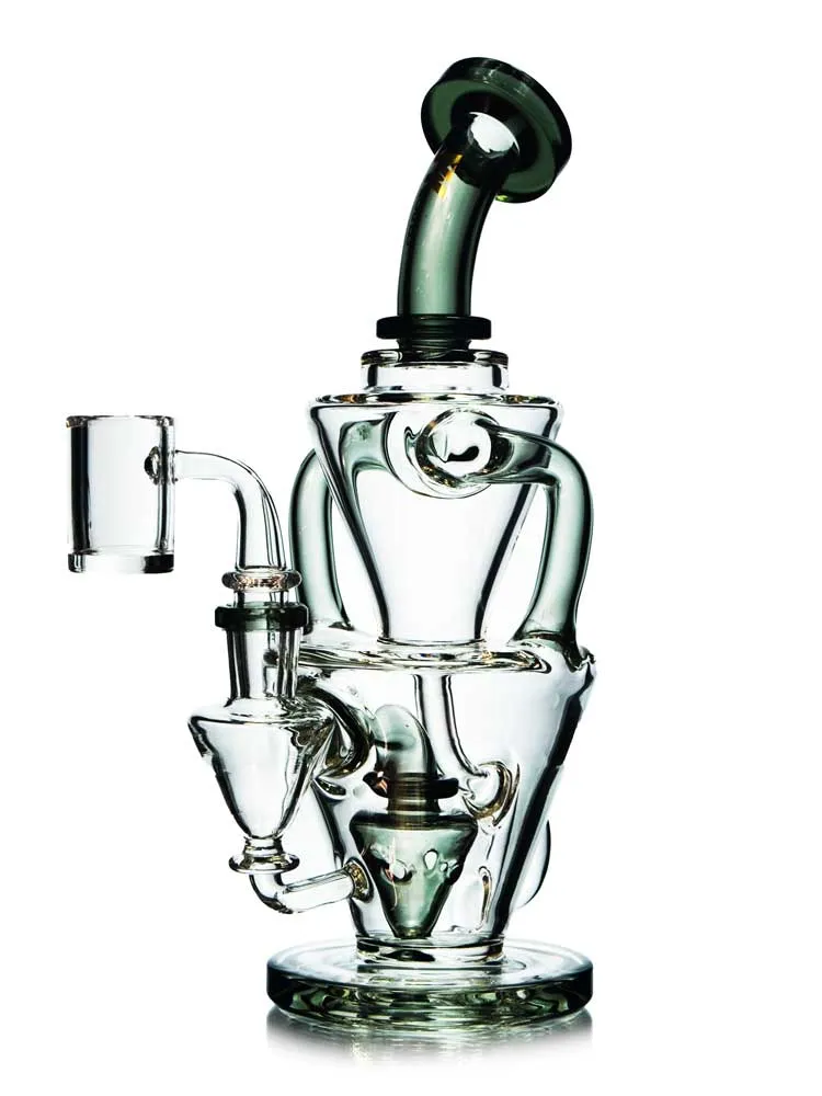 Dual Arm Recycler Dab Rig by MK Glass