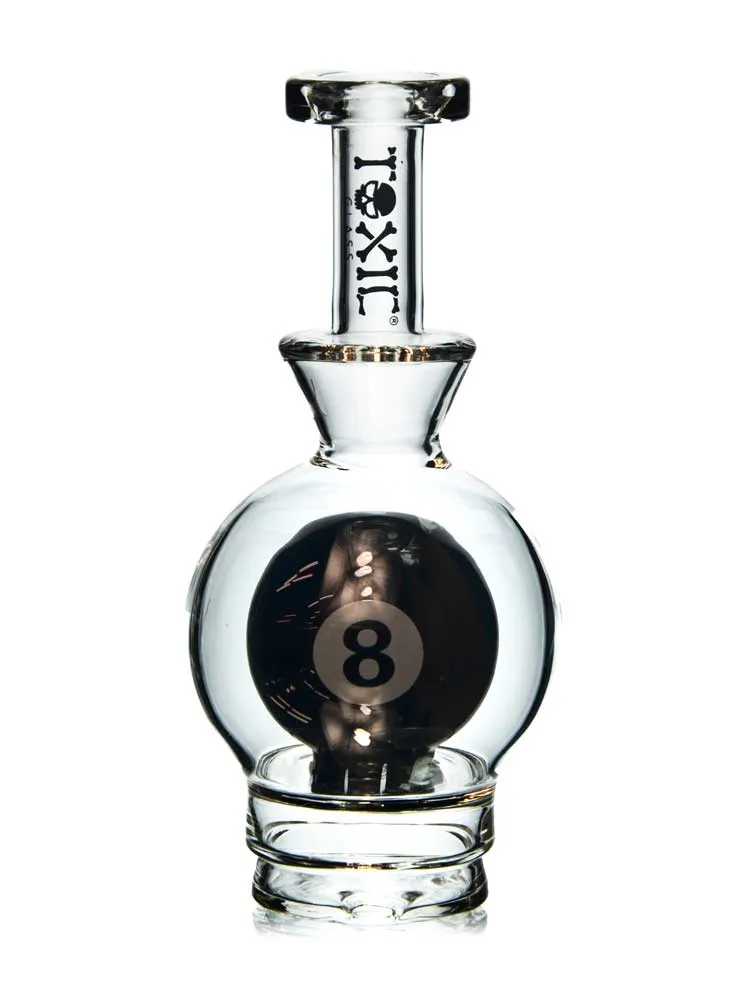 Eight Ball Puffco Peak Attachment by Toxic Glass