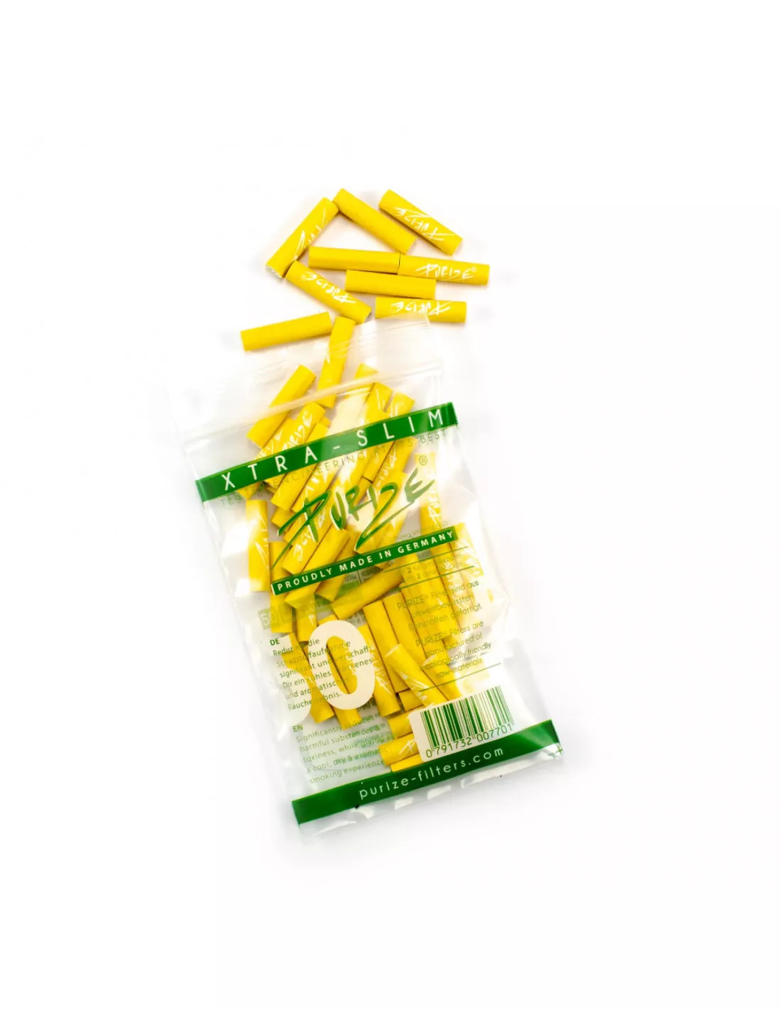 Filtry Purize z aktywnym węglem XTRA Slim Yellow 50 szt. śr. 6 mm