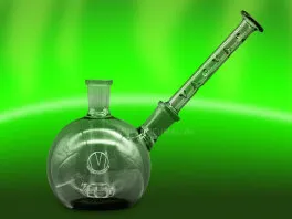 GLOBI Smoked Glass Mini Bubbler with VDN Logo