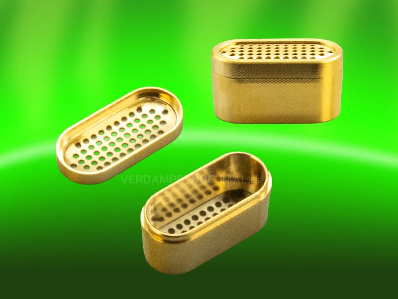 Capsula dosatrice dorata per PAX (18 × 8 × 9 mm)