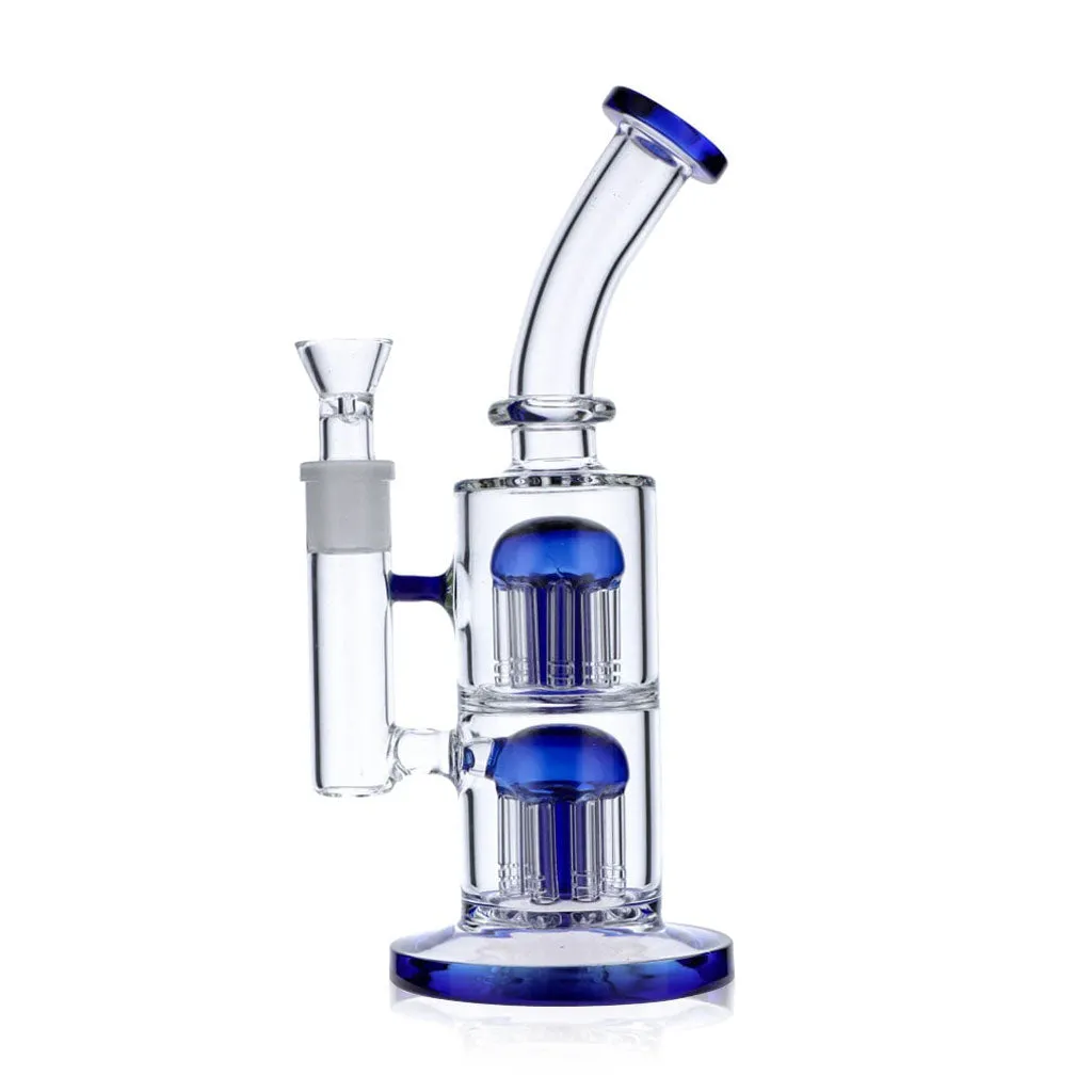 Green Flower Double Tree Perc Dab Rig