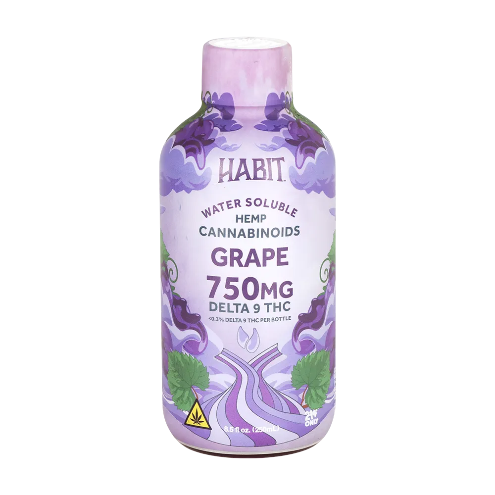 Habit Full Spectrum D9 THC Water-Soluble Syrup | Grape