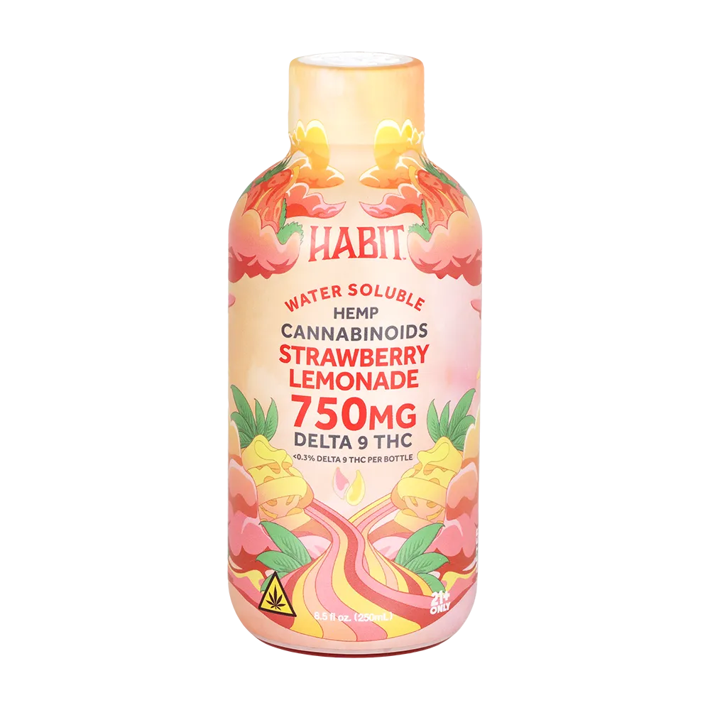 Habit Full Spectrum D9 THC Water-Soluble Syrup | Strawberry Lemonade