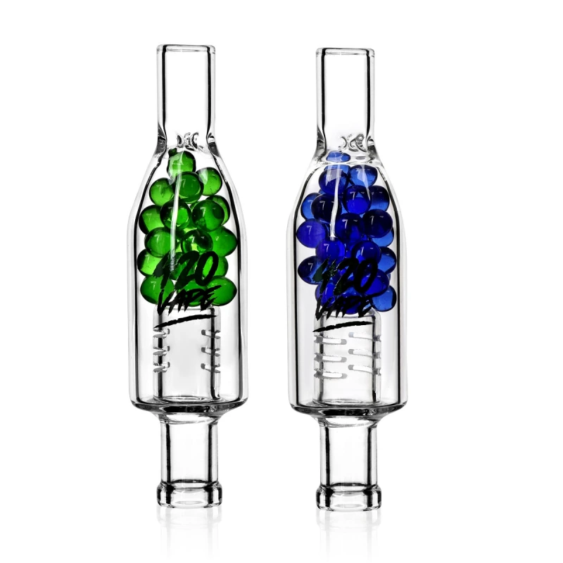 High Labs – X-MAX V3 Pro – Straight Glass 3D Mouthpiece with Beads