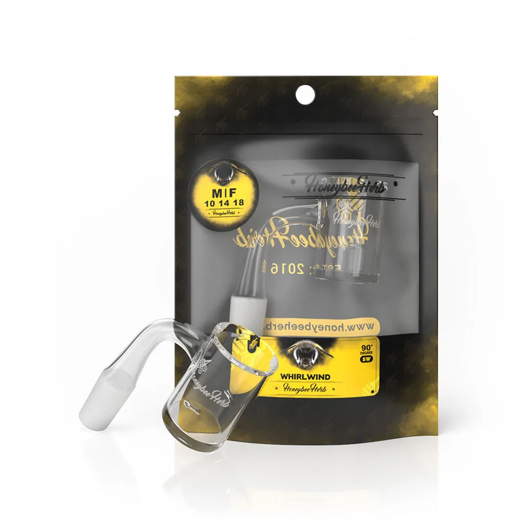Honeybee Herb Black Line Whirlwind Quartz Banger - All Joint Options