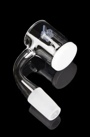 Honeybee Herb Yellow Line Honey & Milk Bevel Quartz Banger