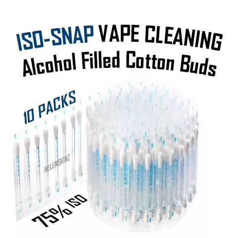 ISO-Snaps Alkohol-gefüllte Wattestäbchen - Q-Tips zur Reinigung von Vapes NZ