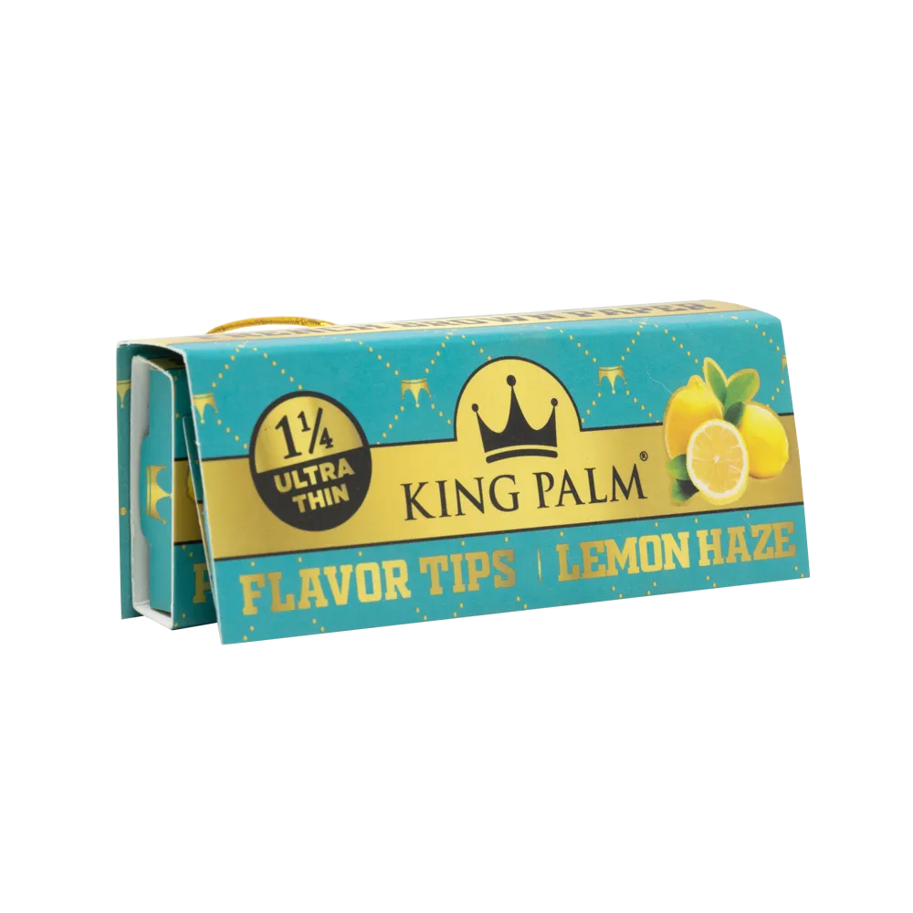 King Palm Flavour Booklets w/ Lemon Haze Flavour Tips - 1 1/4 Size