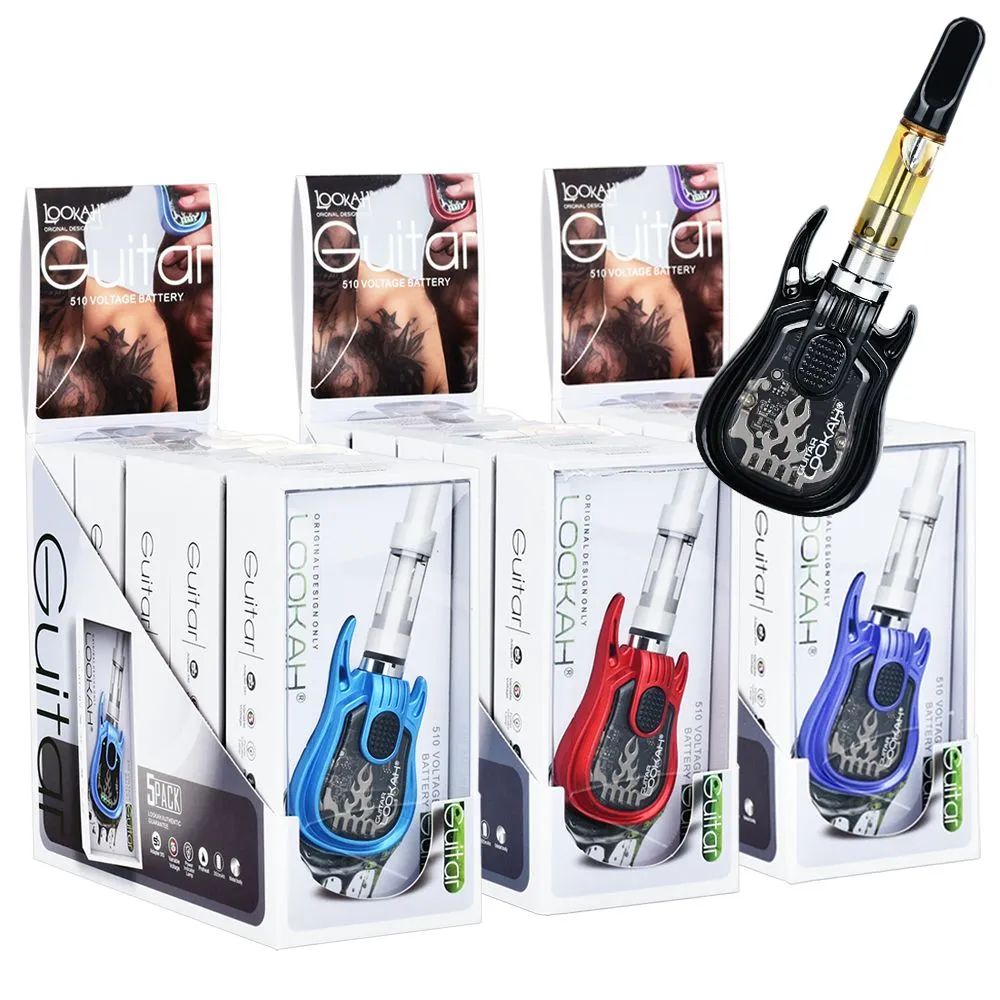 Lookah Guitar Variable Voltage 510 Vape Battery | 350mAh | 5ct Display