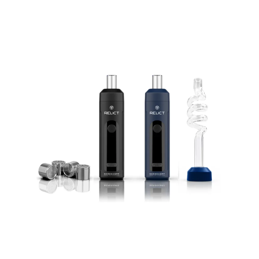 Norddampf Relict Vaporizer + Spiral Glass Mouthpiece + 4 Dosing Capsules Bundle