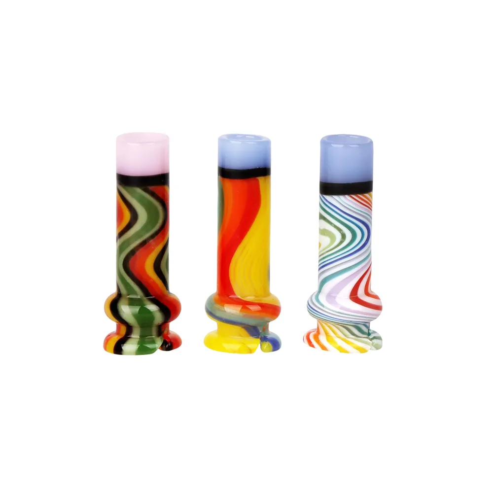 Pulsar Candy Stripe Glass Mouthpiece Attachment for Puffco Pivot