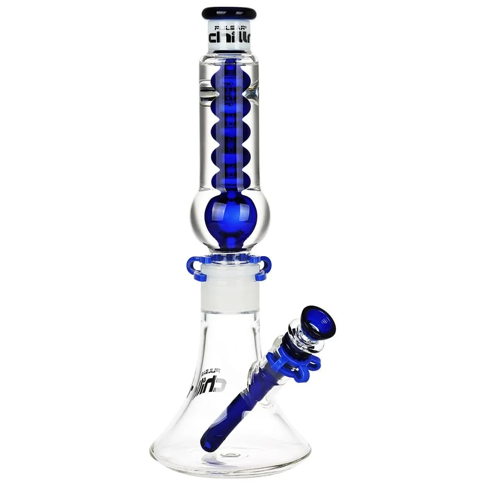Pulsar Chillr Glycerin Beaker Glass Water Pipe – 13″ / 14mm F / Blue