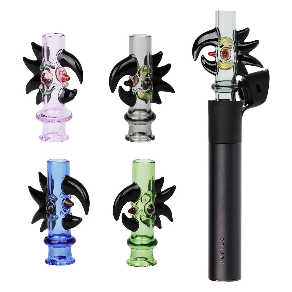 Pulsar Cockatoo Glass Mouthpiece Attachment for Puffco Pivot with Display Stand
