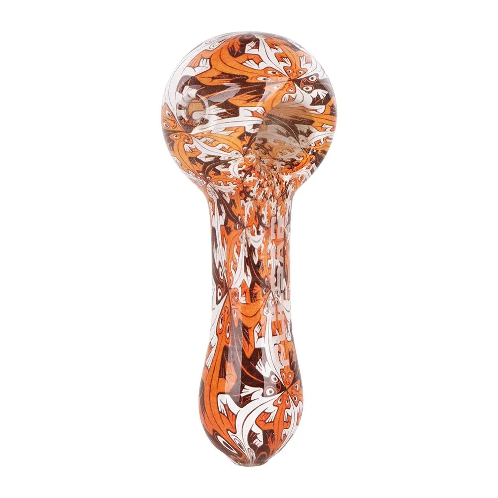 Pulsar Inside Print Glass Spoon Pipe 4.75"