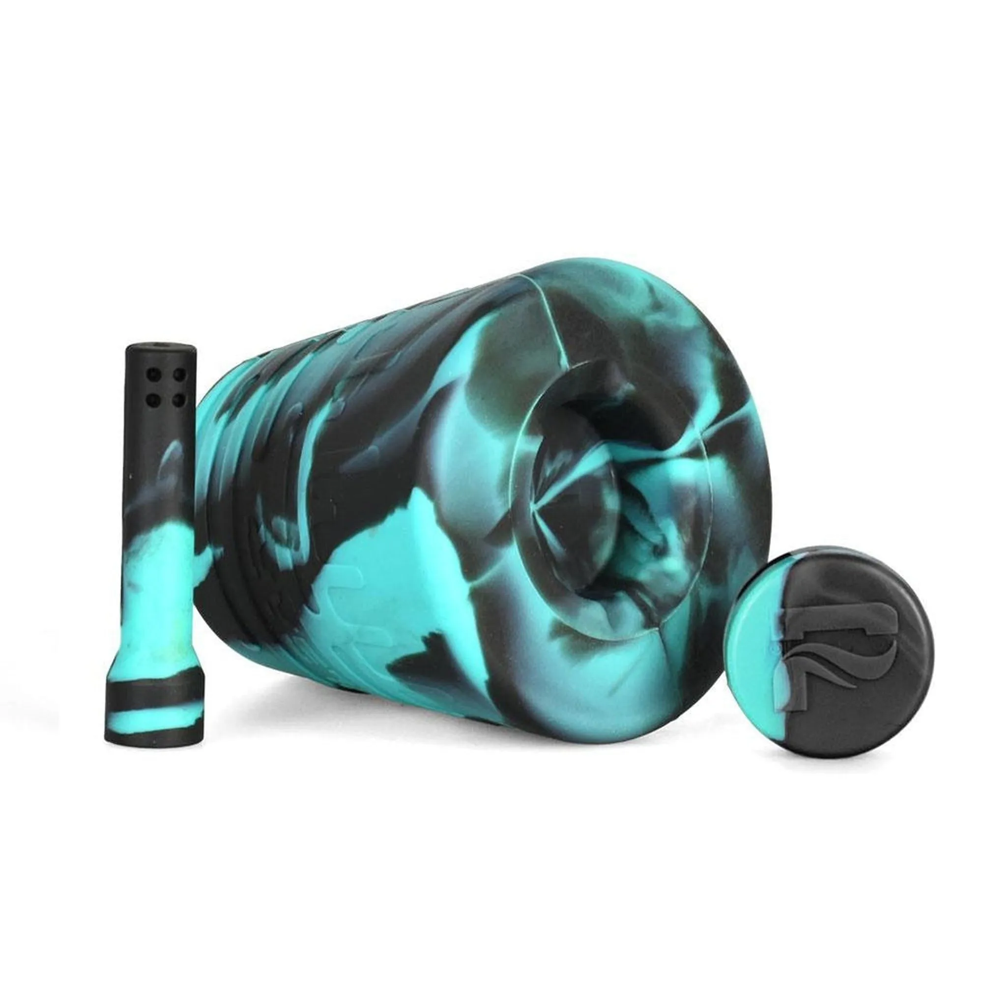 RöK Silicone Beaker with Downstem - Replacement Part - Teal & Black