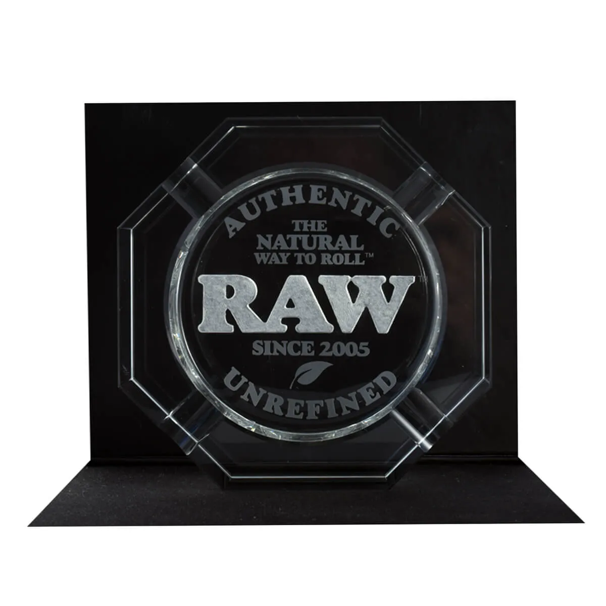 RAW Bleifreier Kristallglas-Aschenbecher + Geschenkbox