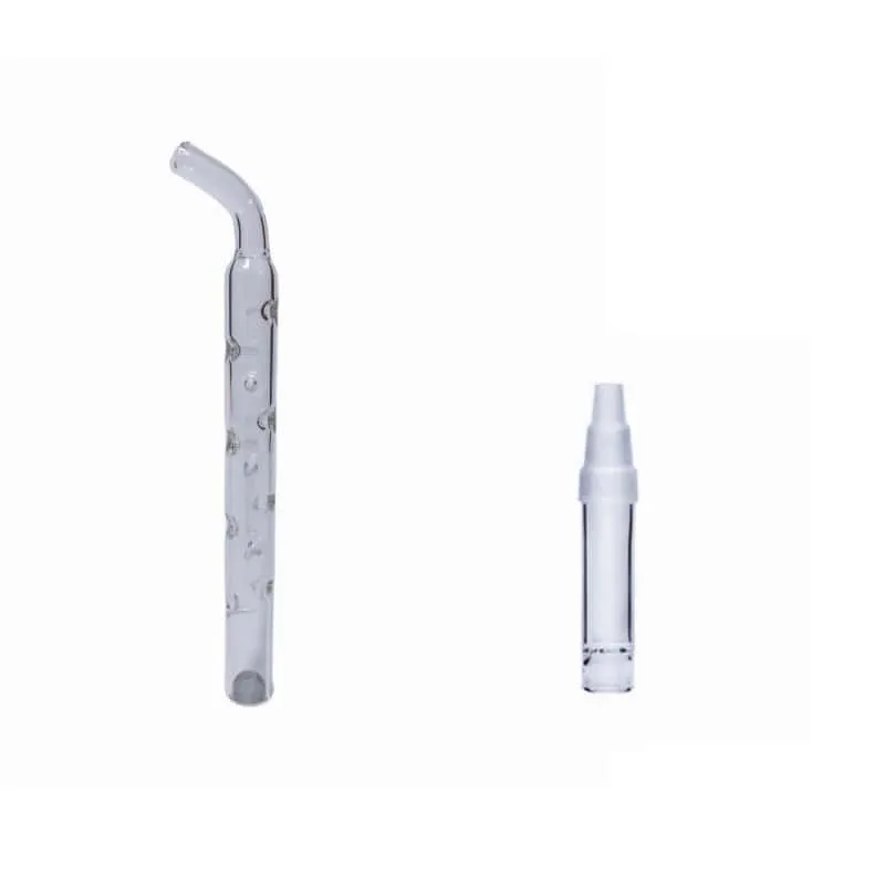 Tinymight glass tube bubble cooling stem water glass straw mouthpiece