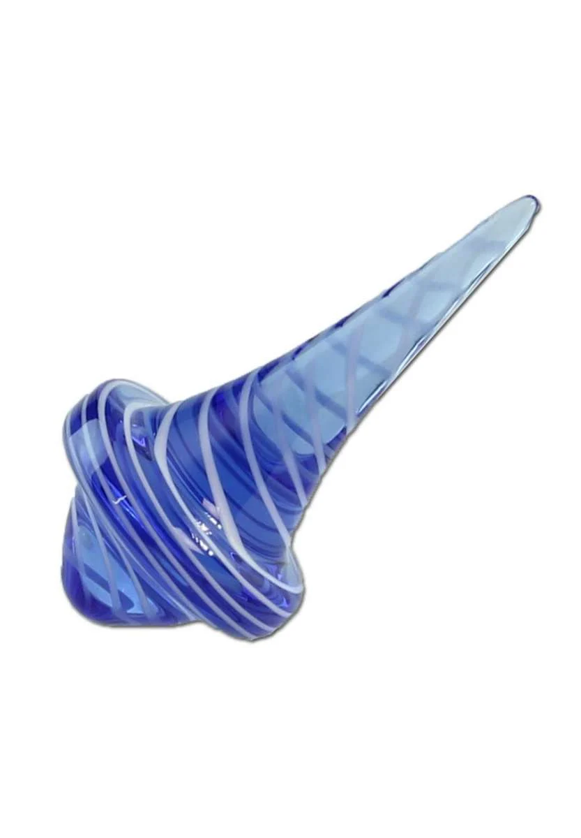 Black Leaf Quartz Glass Carb Cap Dabber Kreisel 26 mm (Blue)