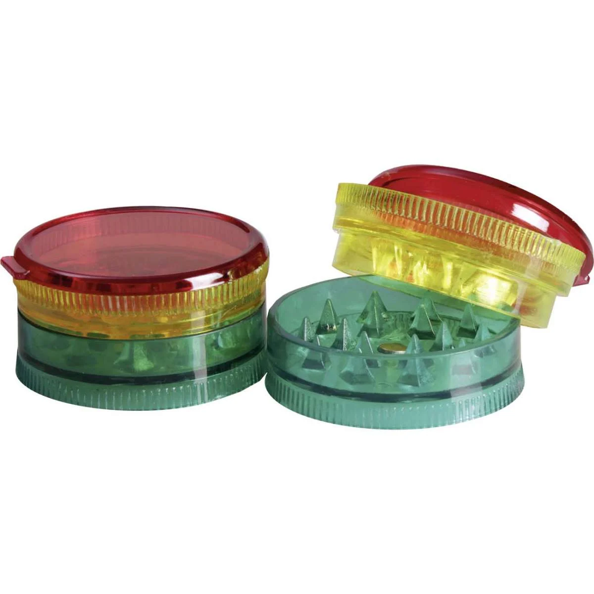 Grinder en plastique Rasta Black Leaf 3 pièces 42 mm
