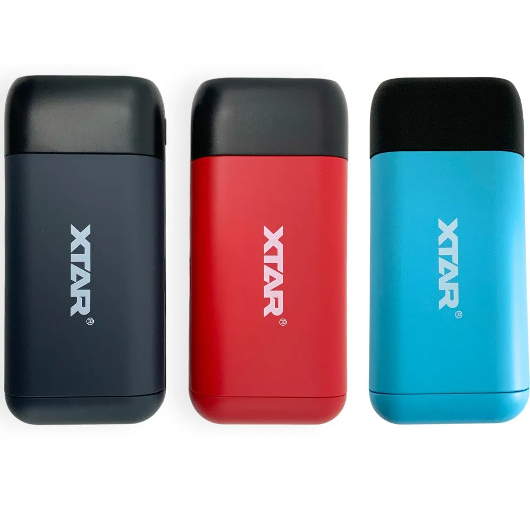 XTAR PB2SL 2-Schacht-Battery-Charger with Powerbank-Funktion versch. Farben