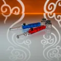 Black Leaf Glass Pipe Vaporizer side view