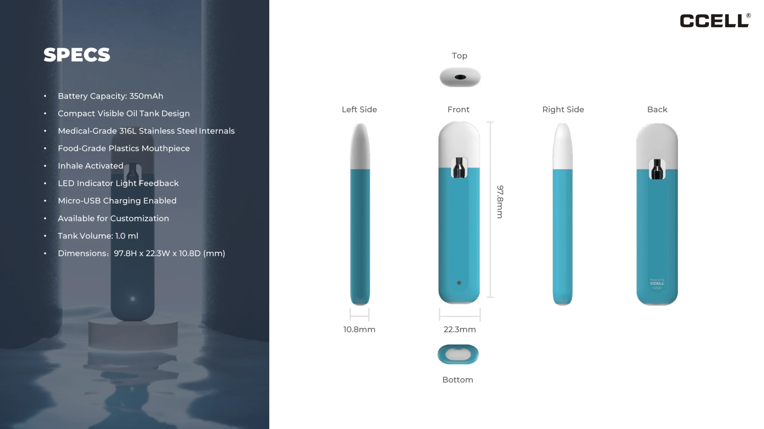 CCELL Listo side view