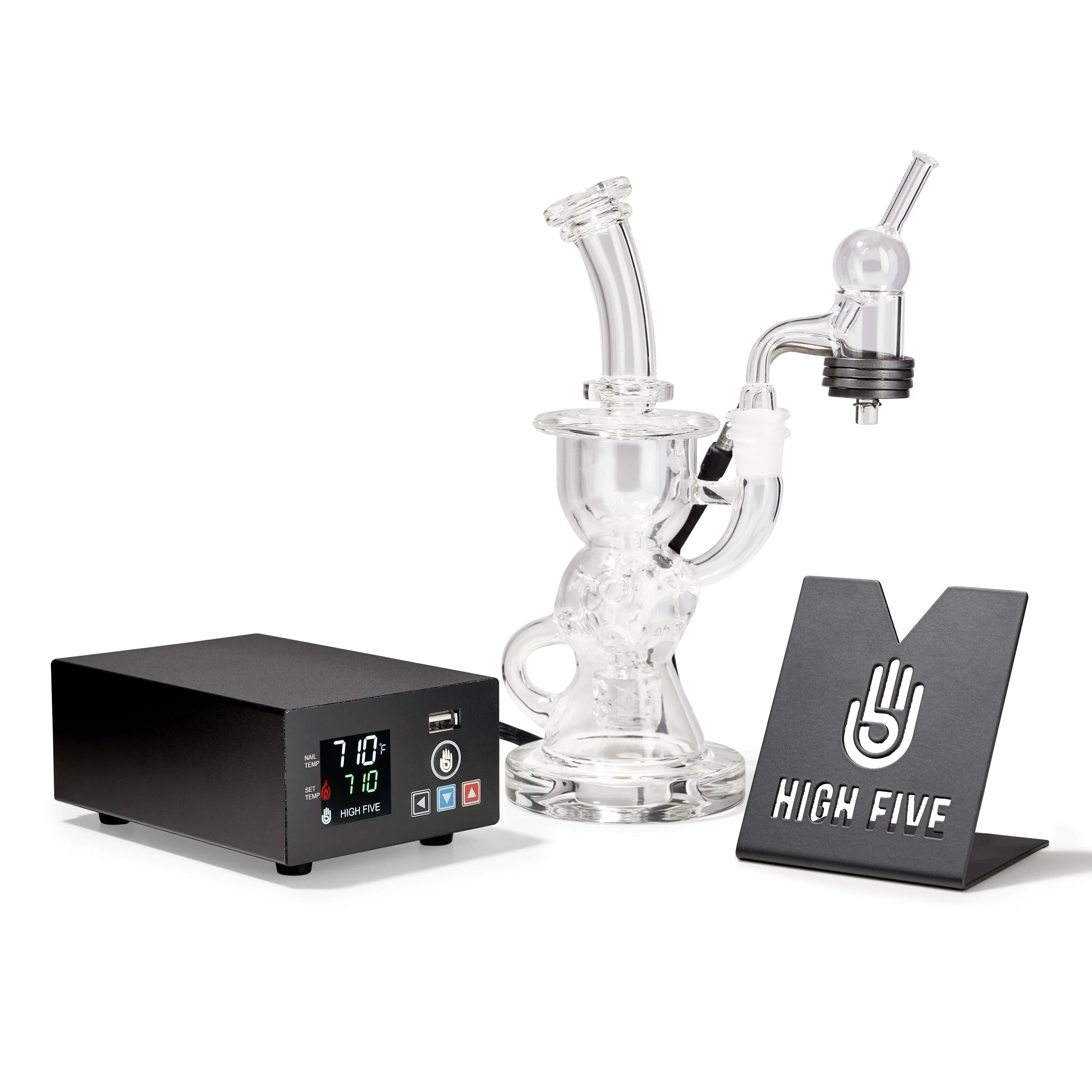 High Five LCD E-Nail Quartz E-Banger Rig Kit