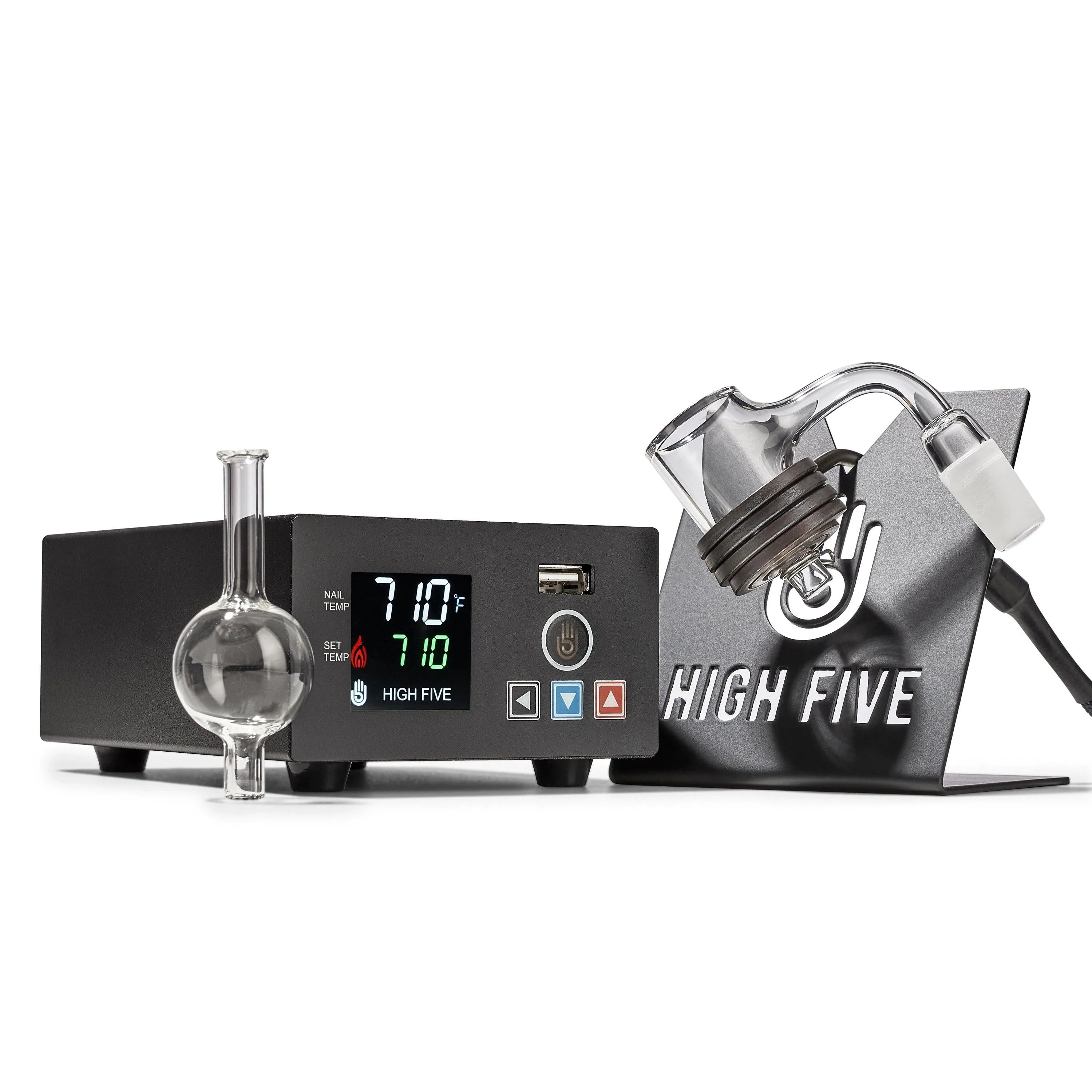 High Five LCD E-Nail — Quartz E-Banger vue latérale