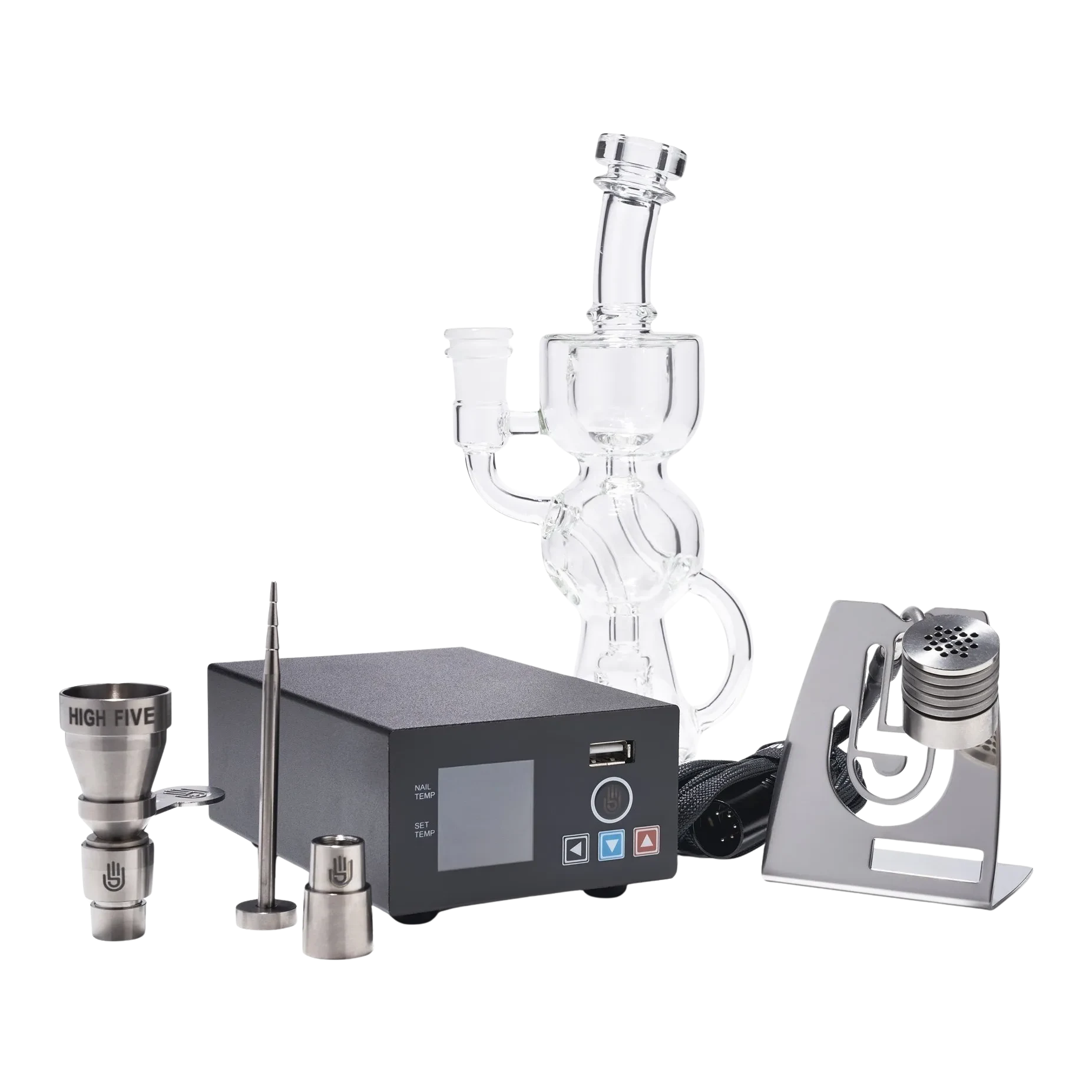 High Five LCD E-Nail Titanium Herb Nail Rig Kit